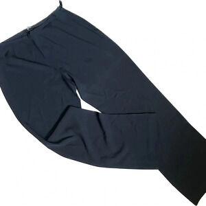 DD Collection by Doncaster Black Stretch Silk Side Zip Elegant Pants